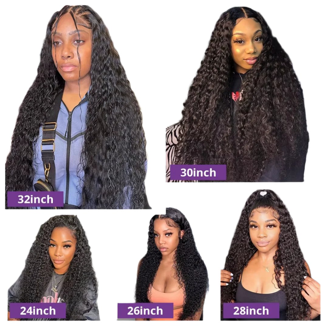 360 Full Lace Frontal Human Hair Wigs Brazilian 13X4 HD Lace Deep Wave Woman Wig 100% Human Hair Curly Wig 3 Day Delivery France