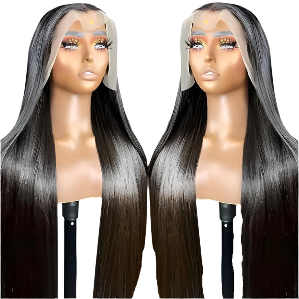 Brazilian Straight 13X6 Lace Frontal Wig Human Hair for Women 180 Density 13X4 HD Transparent Straight Lace Front Human Hair Wig