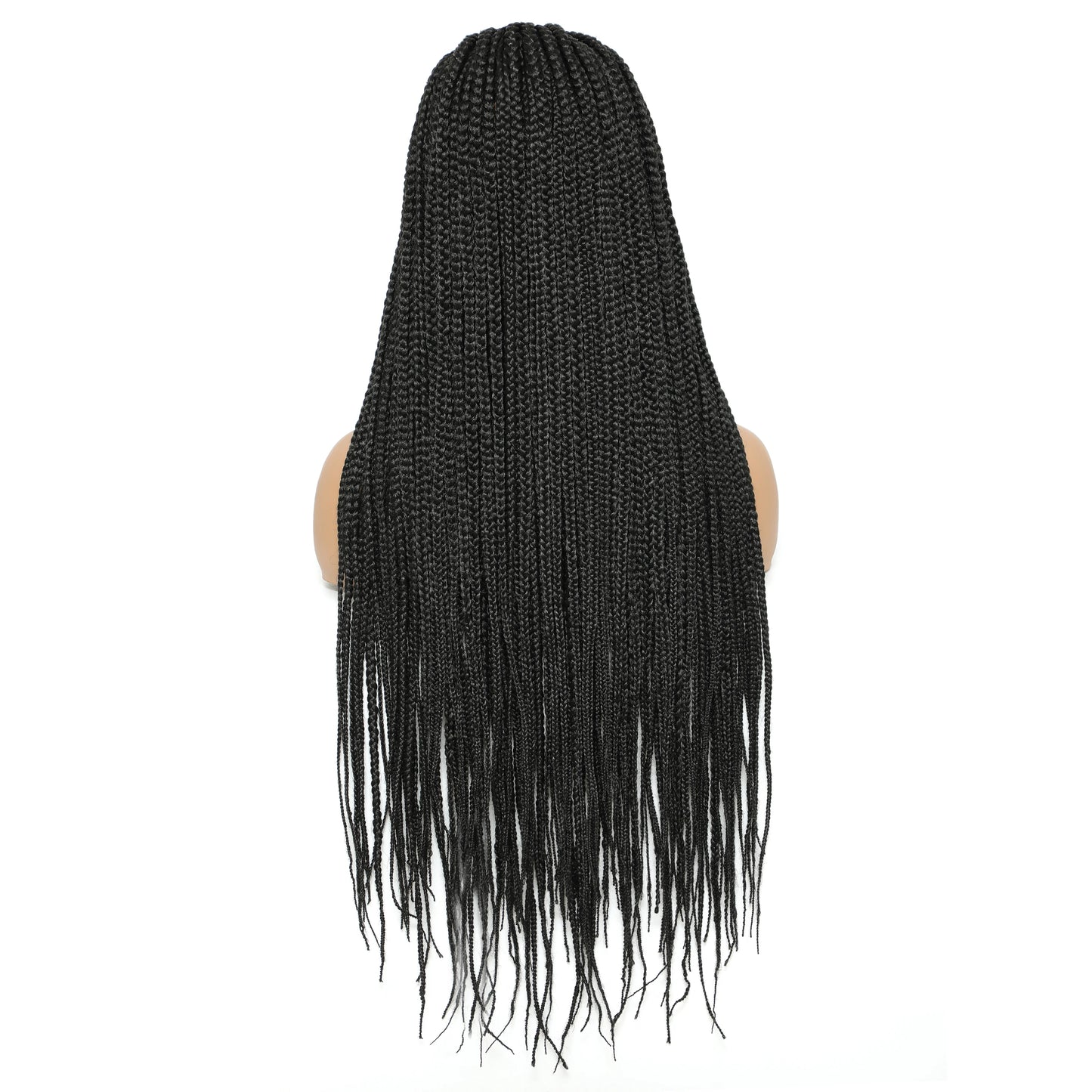 Long Ombre Box Braided 4X4 Lace Wigs with Baby Hair Twist Braids Lace Front Wigs for Black Women Synthetic Cosplay Wig 30 Inch